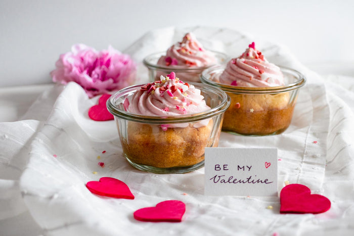 Valentines Cupcakes mit Vanille und Mascarpone Frosting