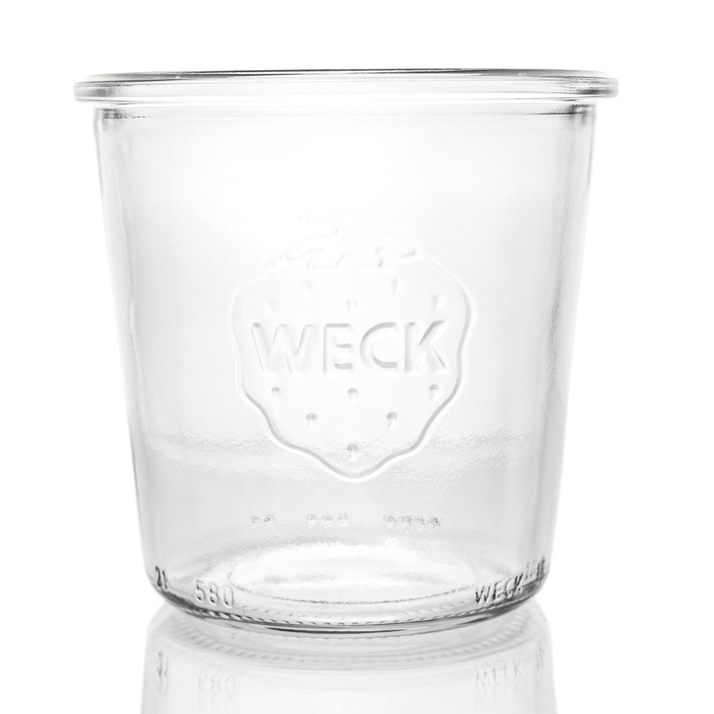 WECK-Sturzglas 580 ml RR 100 mit Glasdeckel im 6er Karton