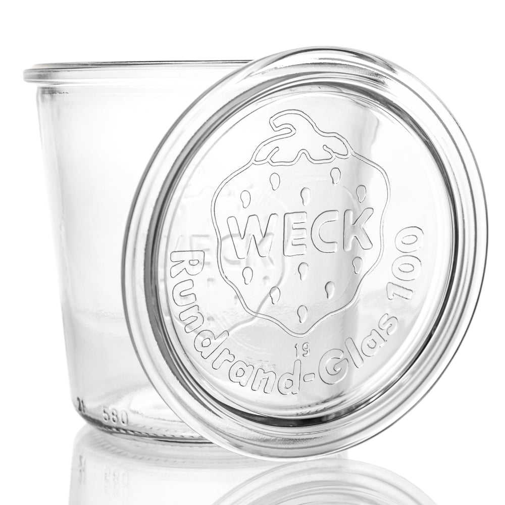WECK-Sturzglas 580 ml RR 100 mit Glasdeckel im 6er Karton