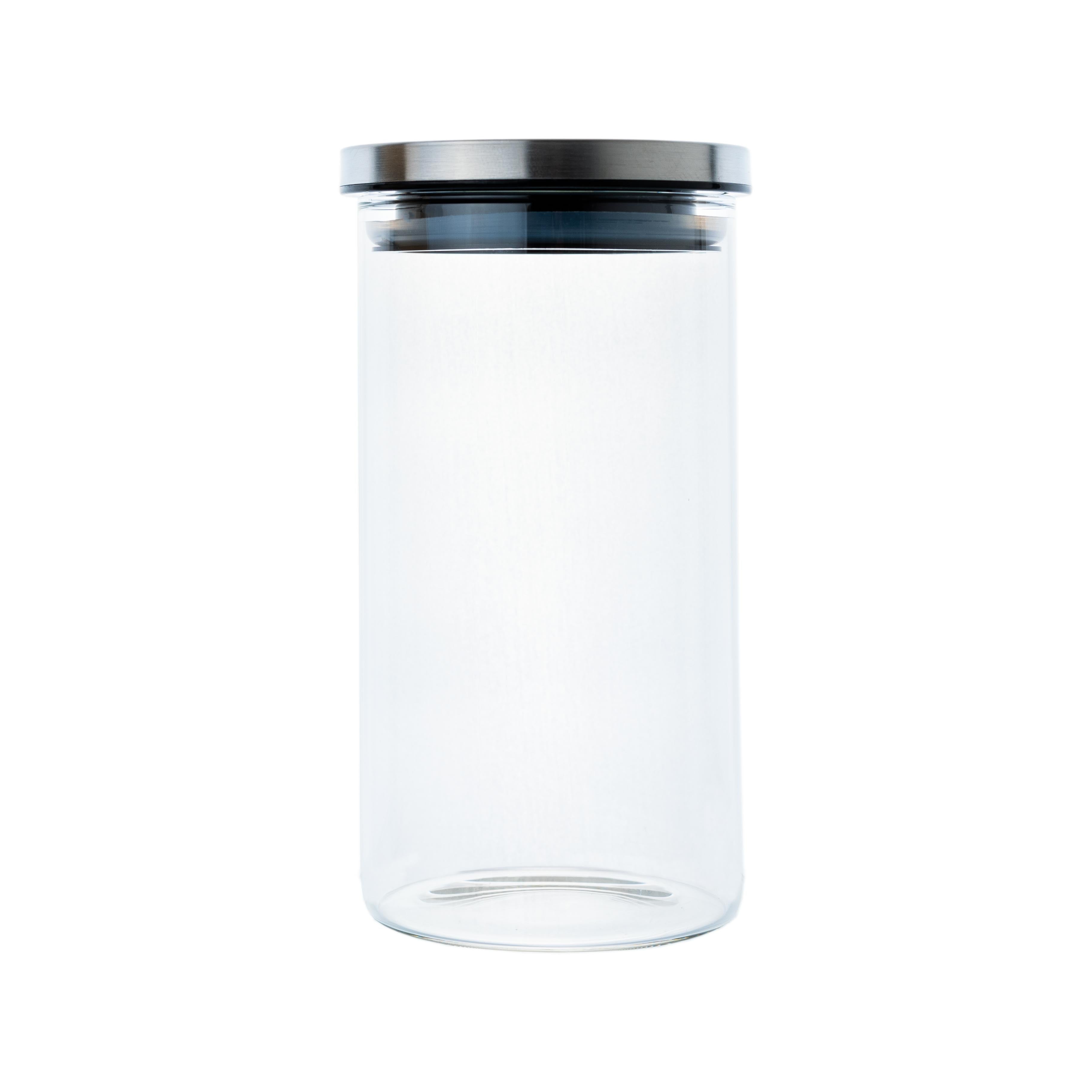 Borosilikatglas - Vorratsglas 1100 ml mit Edelstahldeckel