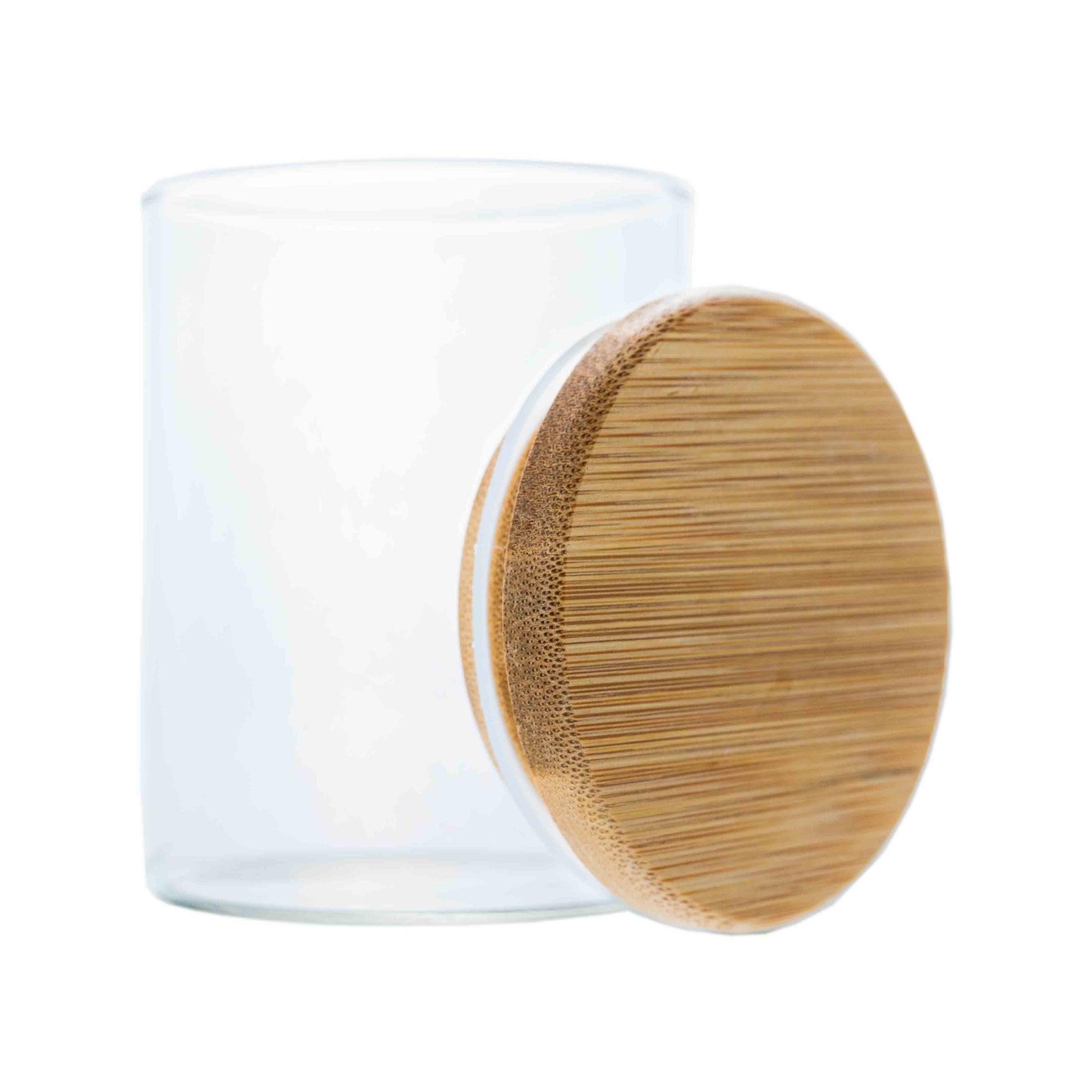 Borosilikatglas - Vorratsglas 250 ml mit Bambusdeckel - hohe Ausführung – Ansicht 2