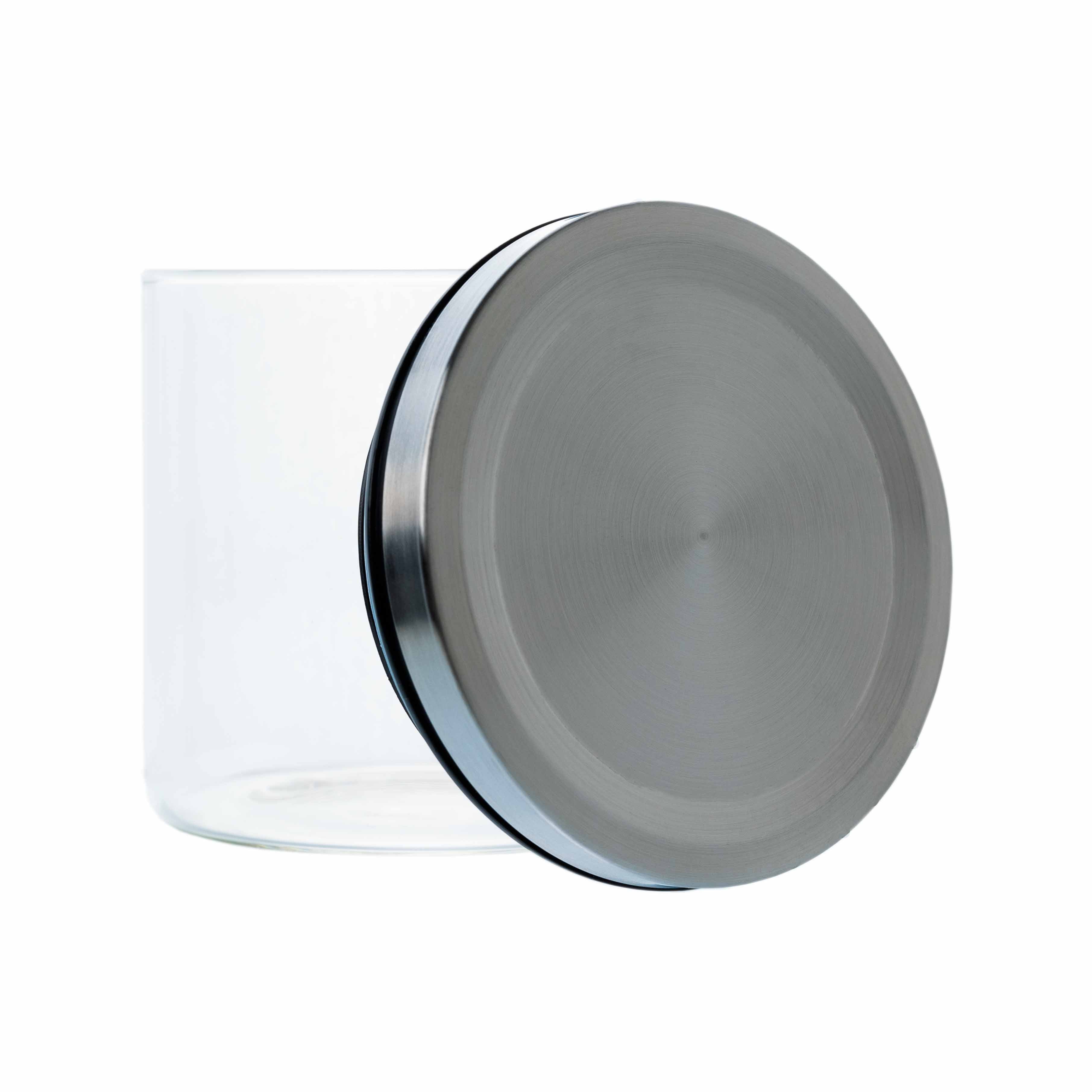 Borosilikatglas - Vorratsglas 500 ml mit Edelstahldeckel – Ansicht 2