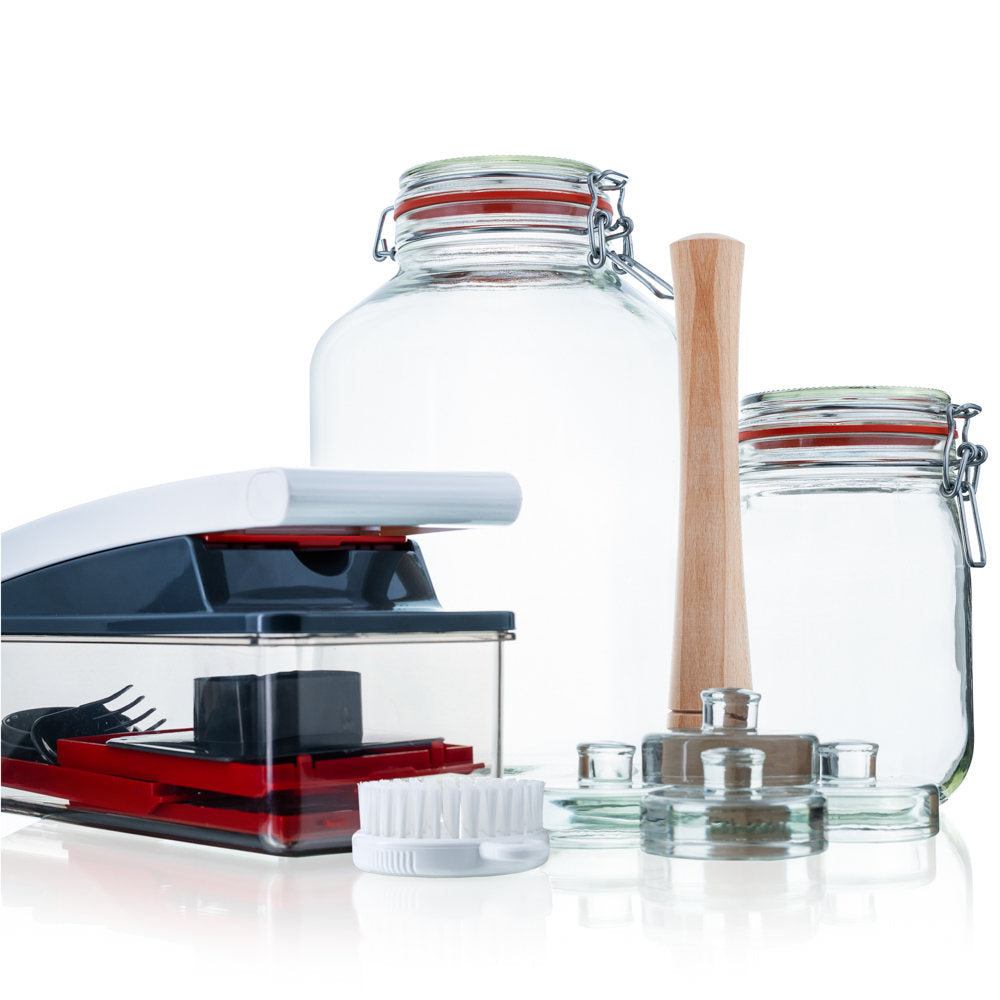 Fermentier-Set Drahtbügelglas 4880 ml & Drahtbügelglas 1140 ml mit Zubehör