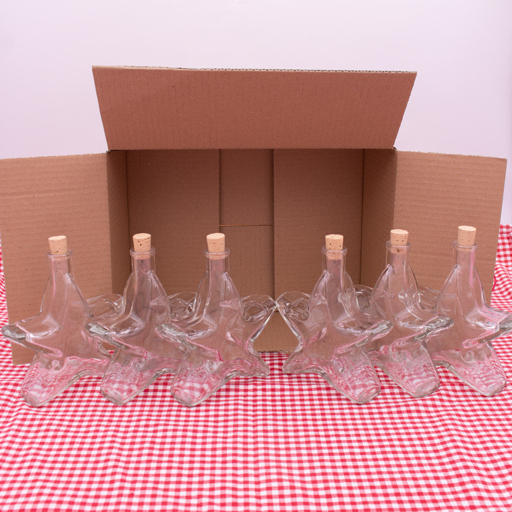 Flasche Stern 200 ml im 6er Weihnachtsset mit Korken – Ansicht 2