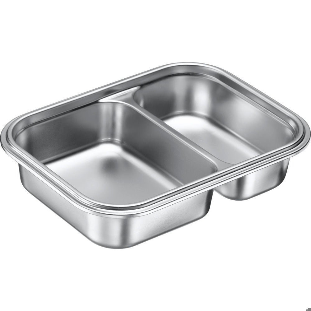 Lunch Box - Frischhaltedose Edelstahl geteilt 450 und 280 ml – Ansicht 2