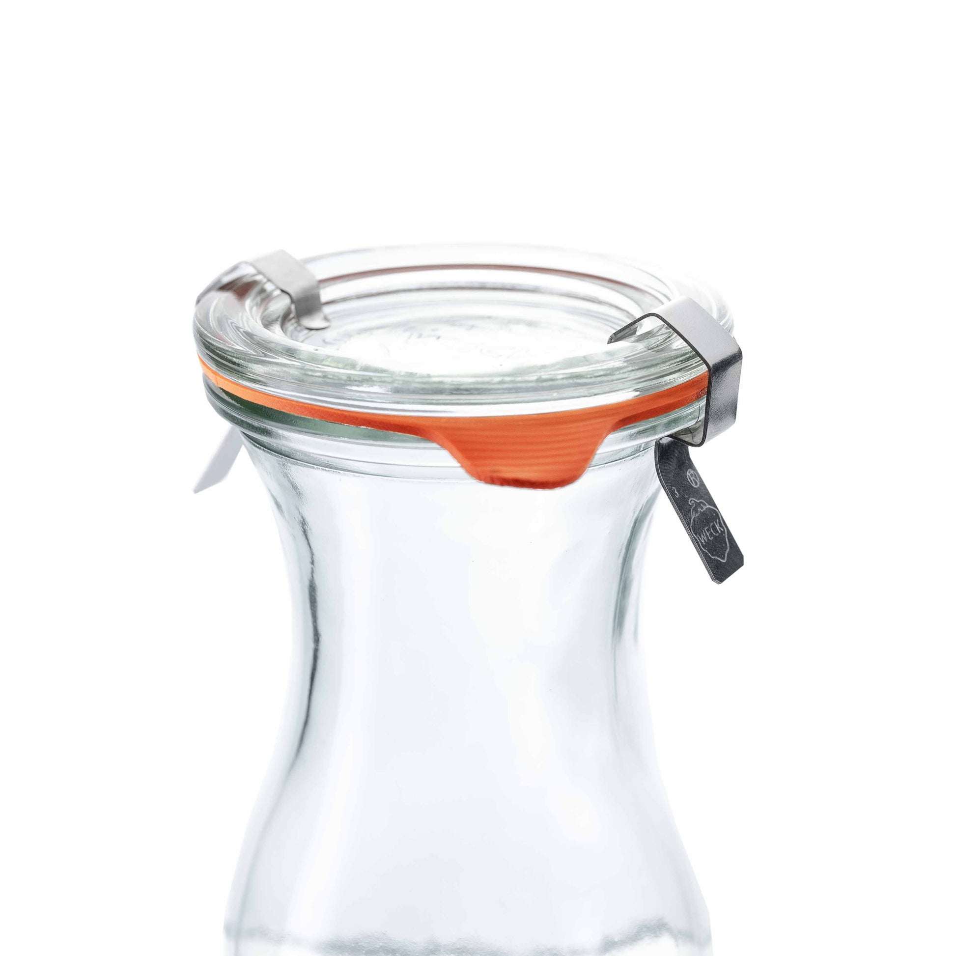 12er-Set WECK-Saftflasche 1/4 l RR60 mit Deckel, Dichtring und Klammer – Ansicht 2