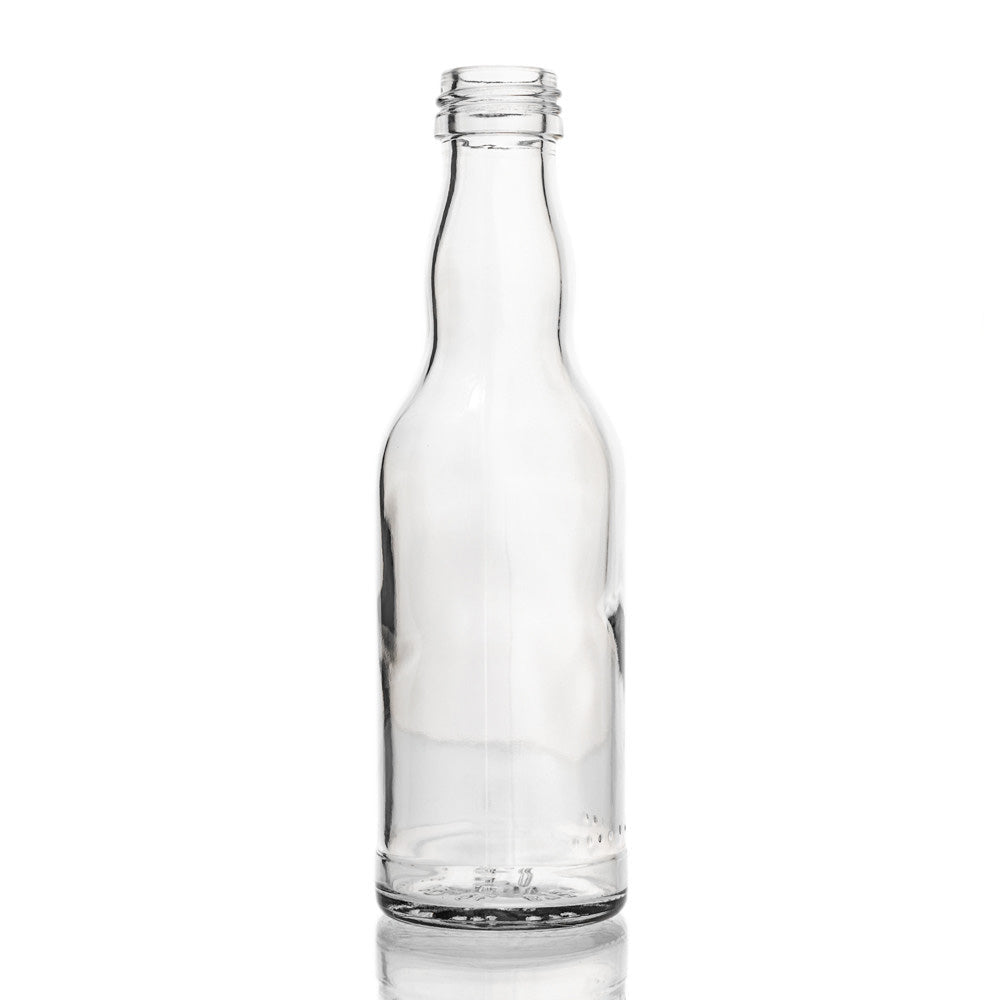 50-er Set Kropfhals-Flaschen Weiß 200 ml MCA-Mündung