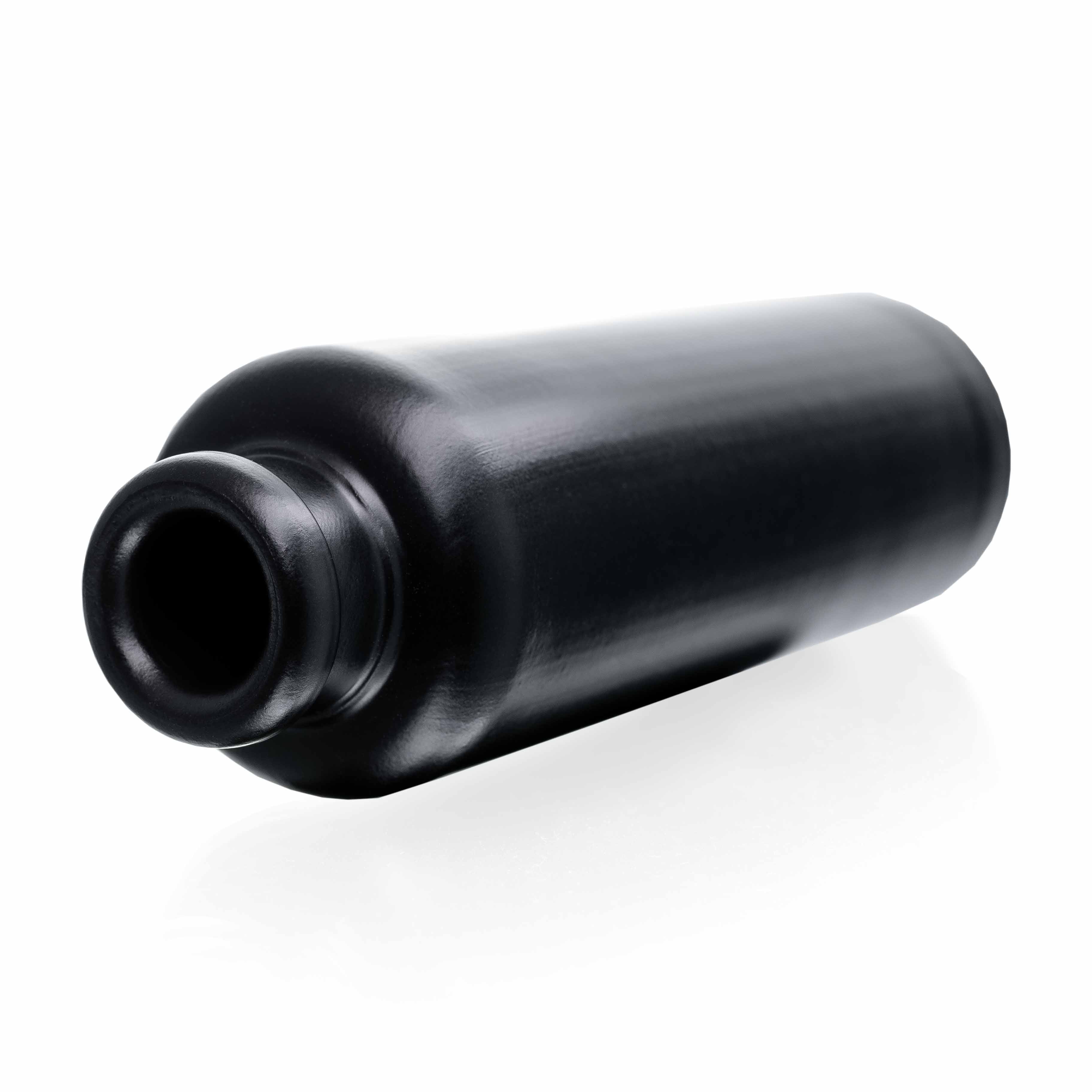 Tonflasche 200 ml schwarz-matt Korkmündung 19 mm – Ansicht 2