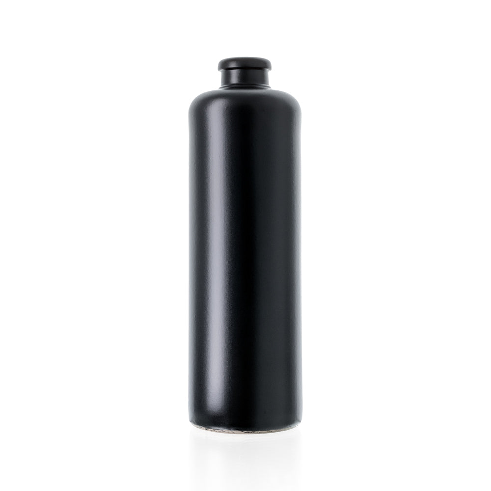 Tonkrug 0,5 l - 500 ml schwarz-matt Korkmündung 19 mm